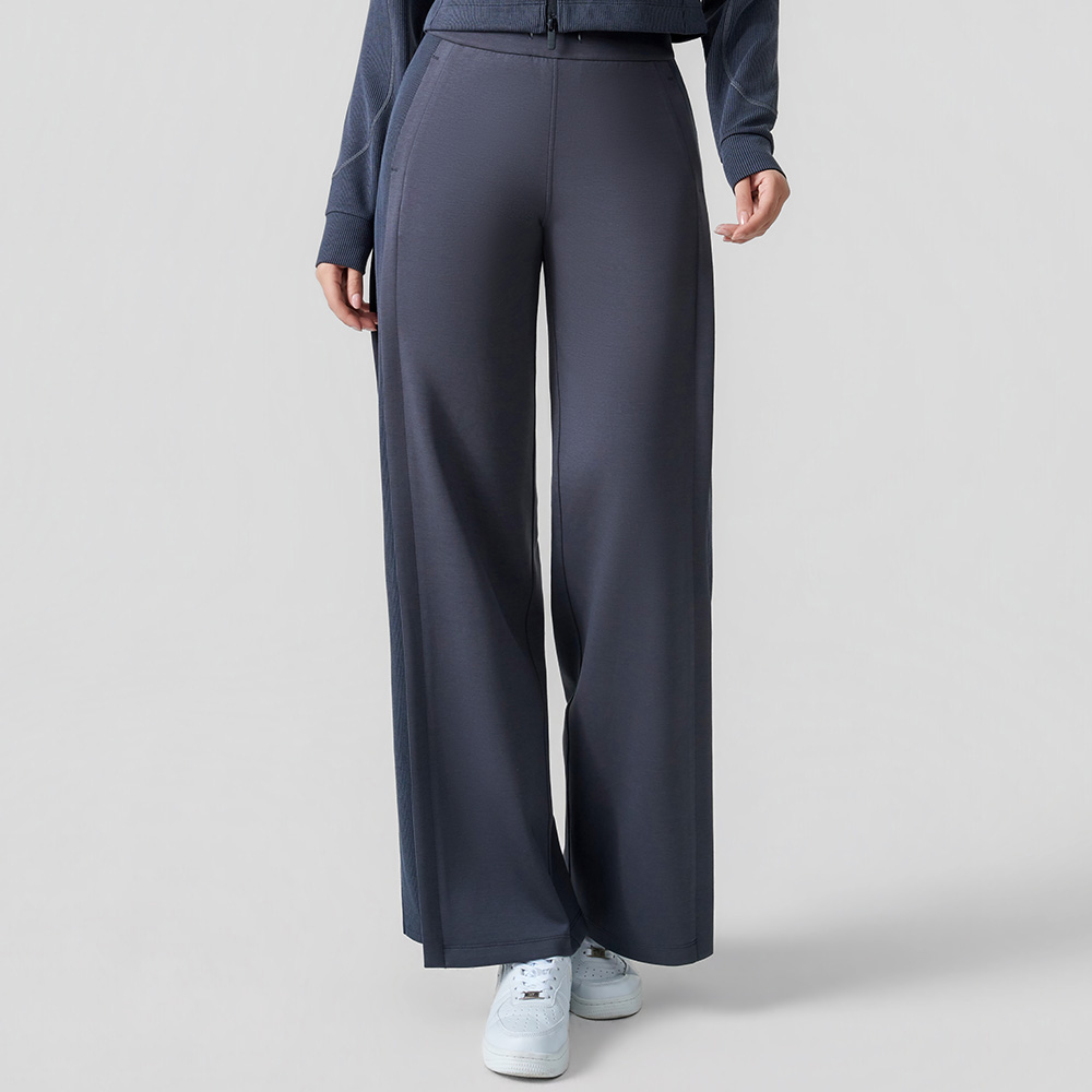 Ribbed Wide-Leg Pants