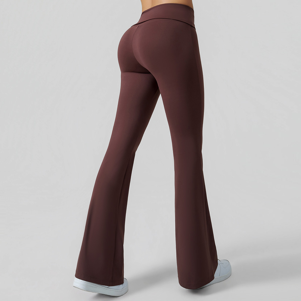 High-Waisted Fold-Over Flare Pants