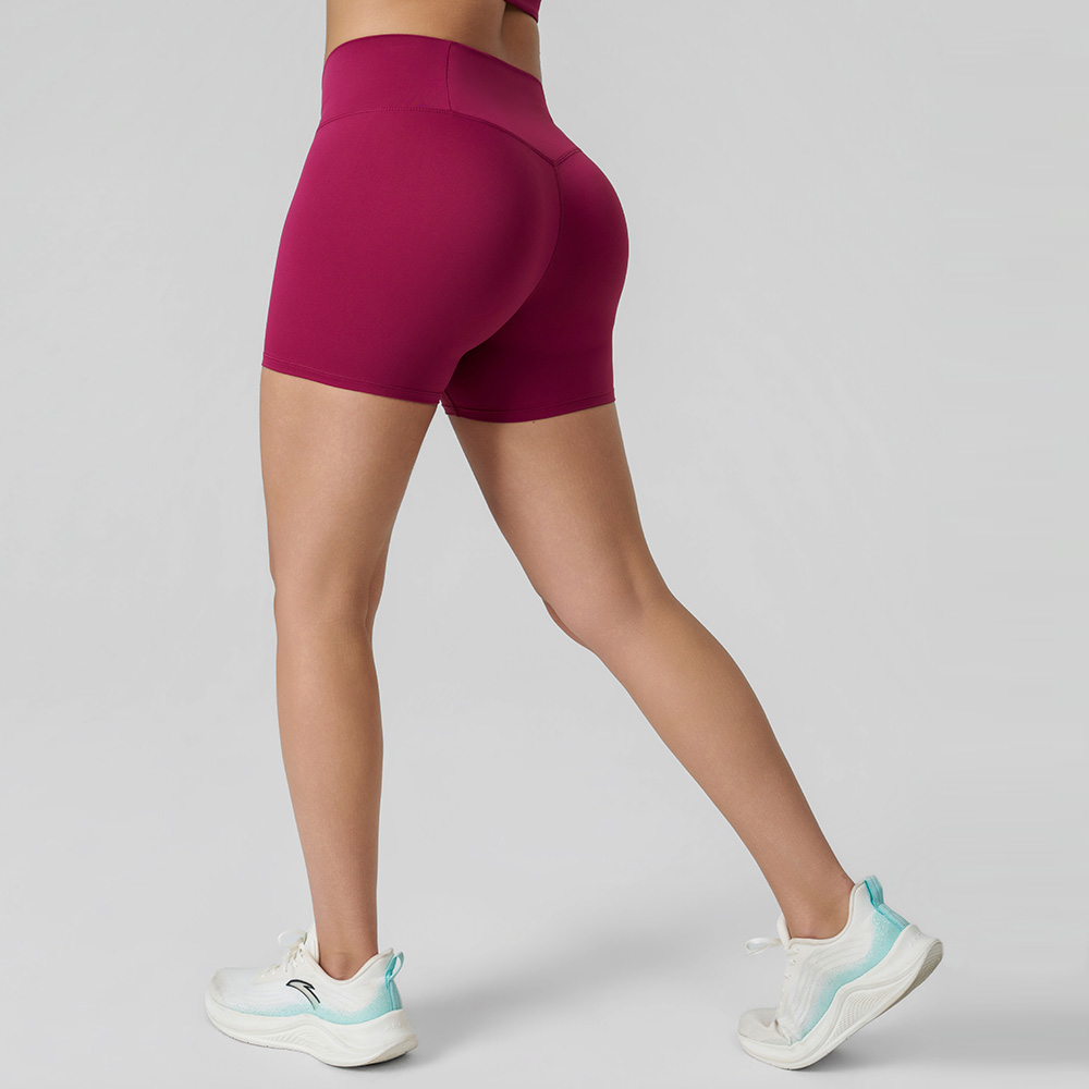 High-Waisted Paneled Sports Shorts