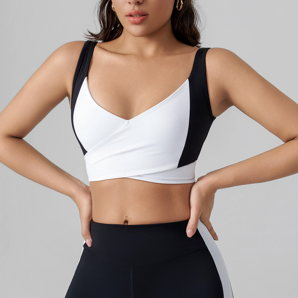 Cross Waist Band V Shape sports Bras