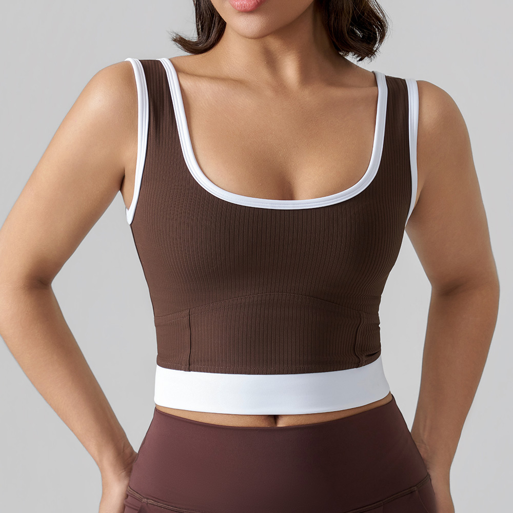 Ribbed Trimmed Sports  Top