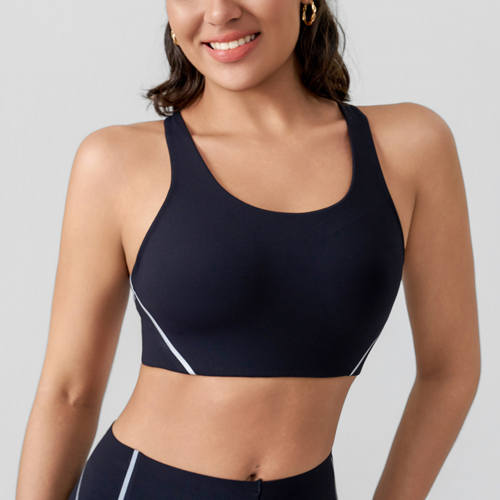 Reflective Strip  Sports Bra
